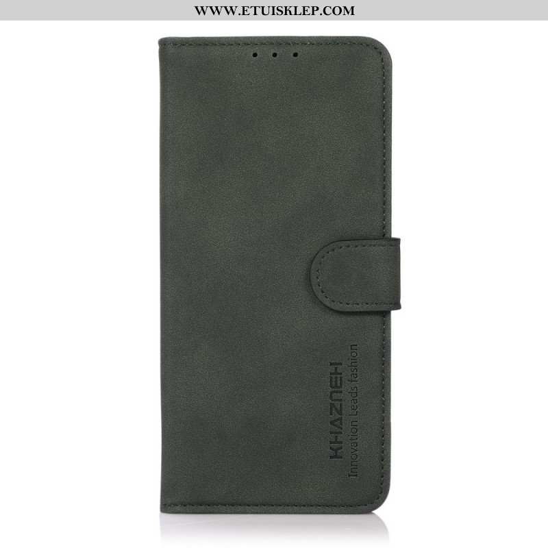 Etui Folio do Xiaomi 12 Pro Modny Efekt Skóry Khazneh